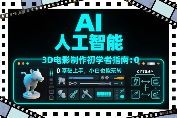 AI人工智能3D电影制作初学者指南：0基础上手，小白也能玩转-AI学习资源网