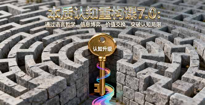 本质认知重构课7.0：通过语言哲学、信息博弈、价值交换，突破认知局限-AI学习资源网