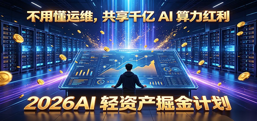 不用懂运维,共享千亿 AI 算力红利,2026AI 轻资产掘金计划-AI学习资源网