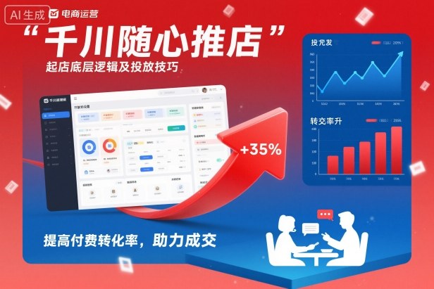 千川随心推起店底层逻辑及投放技巧，提高付费转化率，助力成交-AI学习资源网
