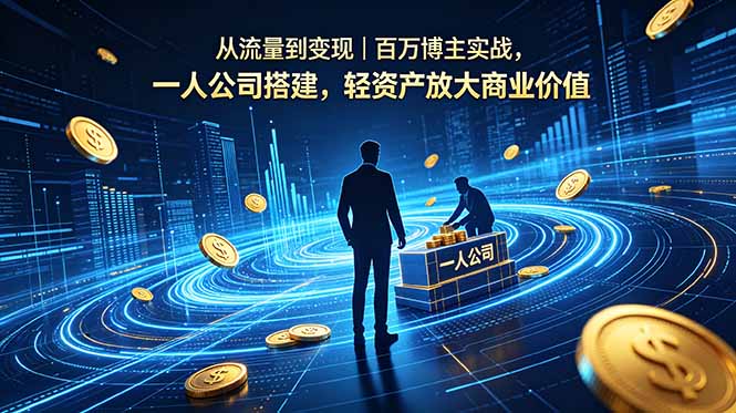 从流量到变现|百万博主实战,一人公司搭建,轻资产放大商业价值-AI学习资源网