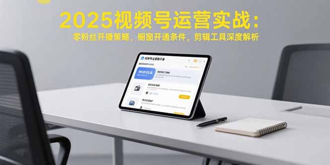 2025视频号运营实战：零粉丝开播策略，橱窗开通条件，剪辑工具深度解析-AI学习资源网