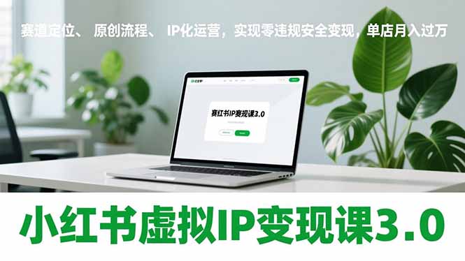 小红书虚拟IP变现课3.0，赛道定位、原创流程、IP化运营，实现零违规安全变现，单店月入过万-AI学习资源网