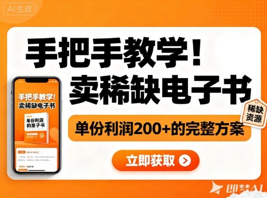 手把手教学！在小红书卖稀缺电子书，单份利润2张+的完整方案-AI学习资源网