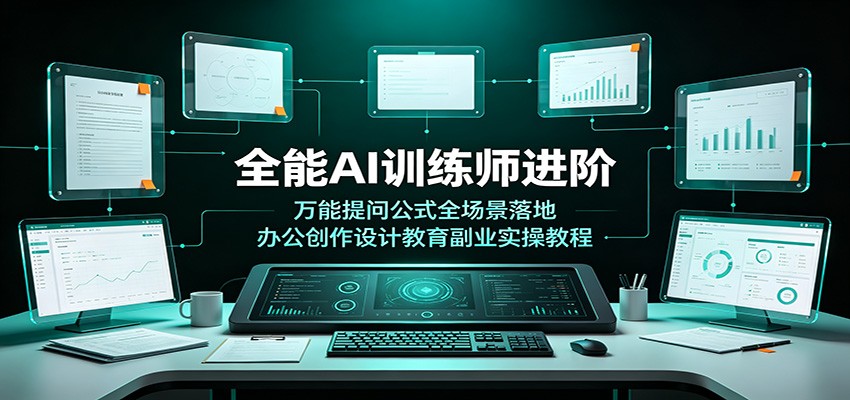 全能AI训练师进阶:万能提问公式全场景落地,办公创作设计教育副业实操教程-AI学习资源网