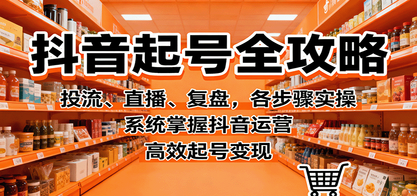 抖音起号全攻略，投流、直播、复盘，各步骤实操，系统掌握抖音运营，高效起号变现-AI学习资源网