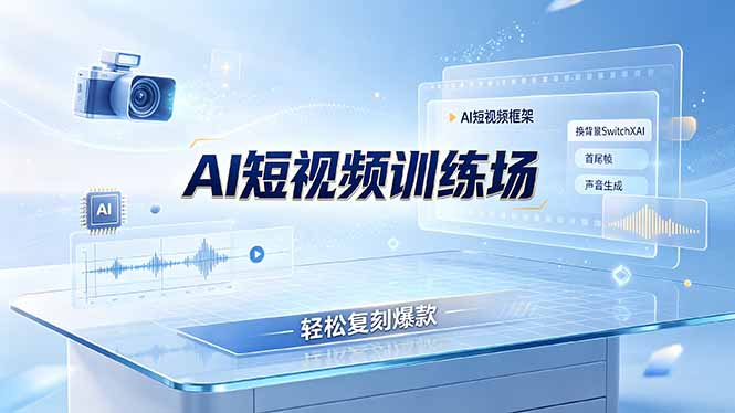 老陈AI短视频训练场：AI短视频框架+换背景SwitchXAI+首尾帧+声音生成，轻松复刻爆款-AI学习资源网
