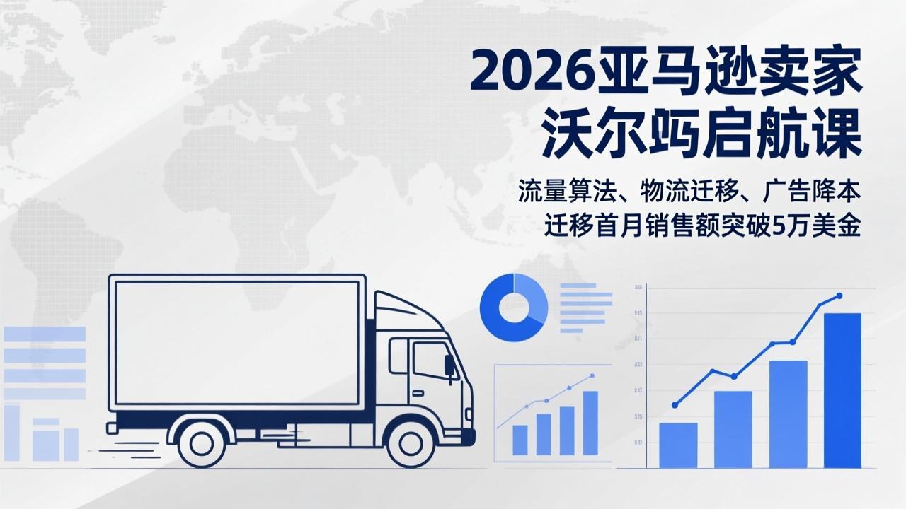 2026亚马逊卖家沃尔玛启航课,流量算法、物流迁移、广告降本,迁移首月销售额突破5万美金-AI学习资源网