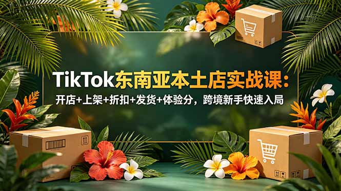 TikTok东南亚本土店实战课：开店+上架+折扣+发货+体验分，跨境新手快速入局-AI学习资源网