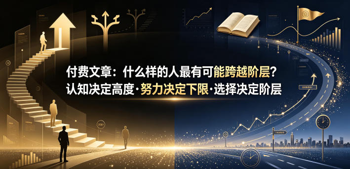 付费文章：什么样的人最有可能跨越阶层？认知决定高度·努力决定下限·选择决定阶层-AI学习资源网