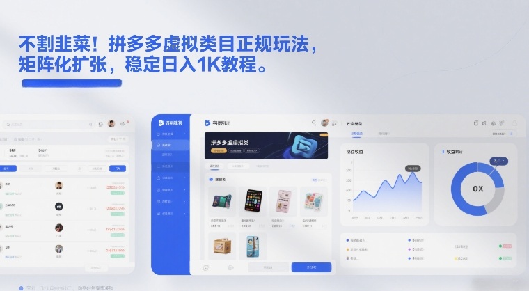 不割韭菜！拼多多虚拟类目正规玩法，矩阵化扩张，稳定日入1K教程【揭秘】-AI学习资源网