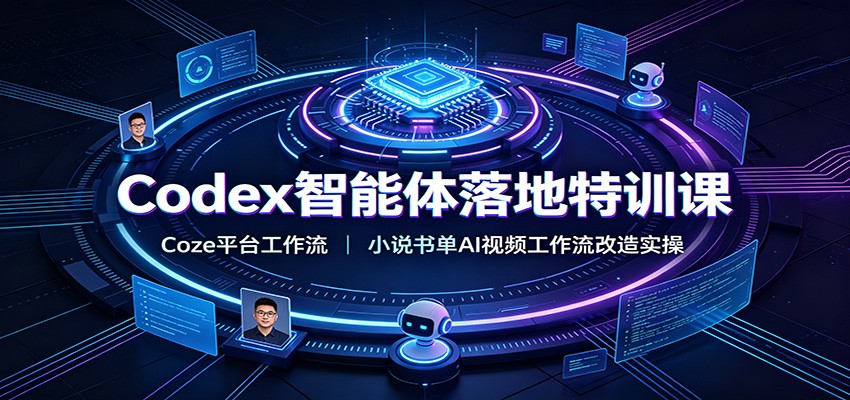 Codex智能体落地特训课:Coze平台工作流,小说书单AI视频工作流改造实操-AI学习资源网