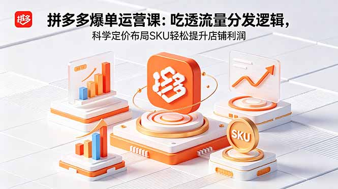 拼多多爆单运营实战课：吃透流量分发逻辑，科学定价布局SKU轻松提升店铺利润-AI学习资源网