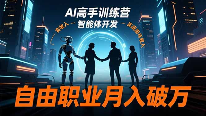 AI高手训练营3.0，ChatGPT，Midjourney，智能体开发，自由职业月入破万-AI学习资源网