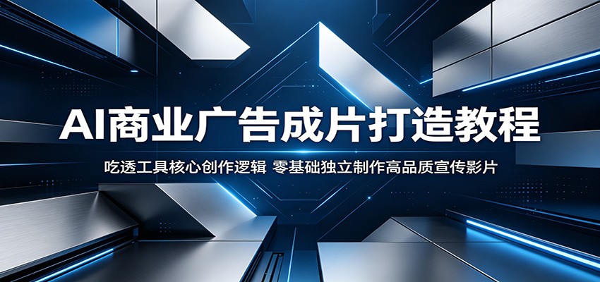 AI商业广告成片打造教程：吃透工具核心创作逻辑，零基础独立制作高品质宣传影片-AI学习资源网
