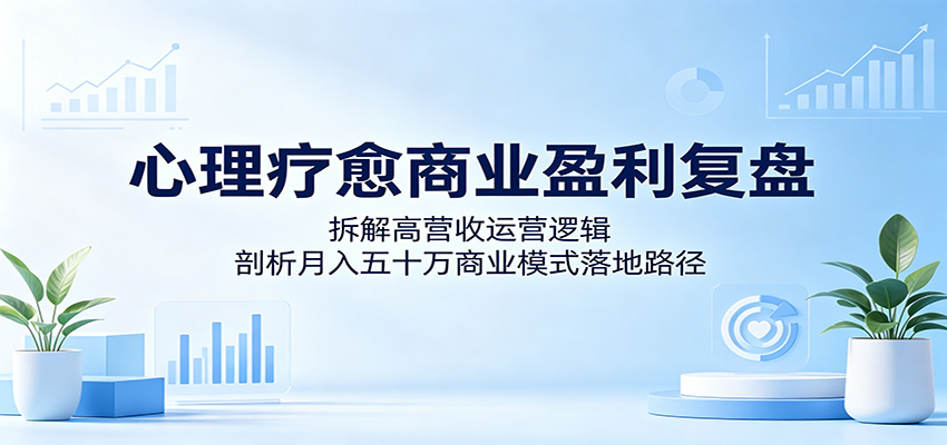 心理疗愈商业盈利复盘:拆解高营收运营逻辑,剖析月入五十万商业模式落地路径-AI学习资源网