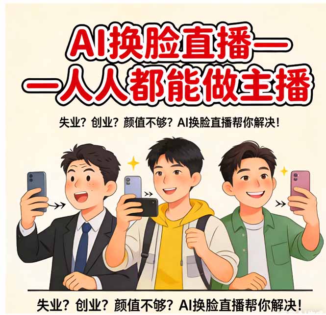 AI换脸直播,人人都能做主播-AI学习资源网