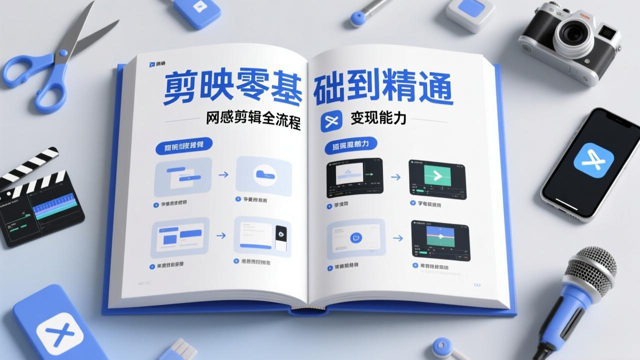 剪映零基础也能快速上手,从入门到精通掌握网感剪辑全流程,掌握能直接变现的剪辑能力-AI学习资源网