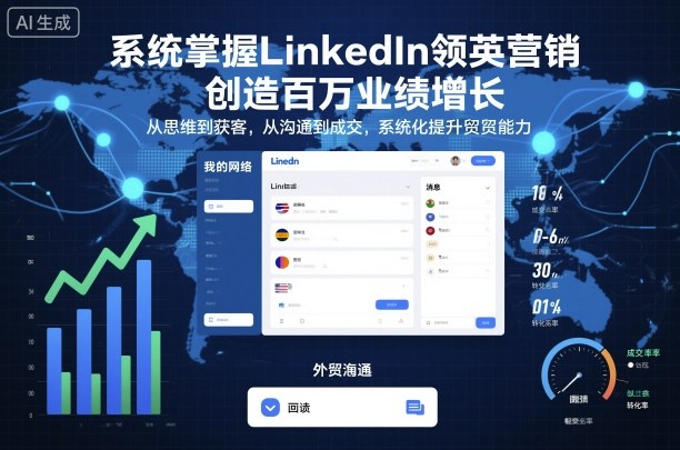 系统掌握LinkedIn领英营销，创造百万业绩增长，从思维到获客，从沟通到成交，系统化提升外贸能力-AI学习资源网