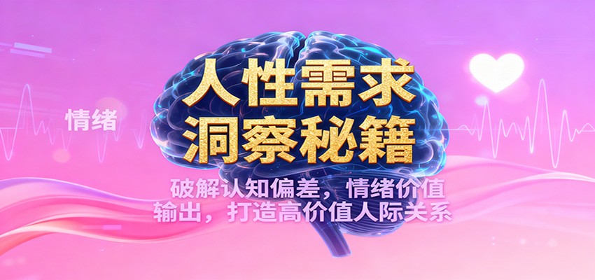 人性需求洞察秘籍，破解认知偏差，情绪价值输出，打造高价值人际关系-AI学习资源网