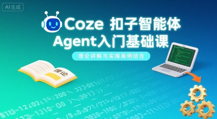 Coze扣子智能体Agent入门基础课，理论讲解与实操案例结合-AI学习资源网