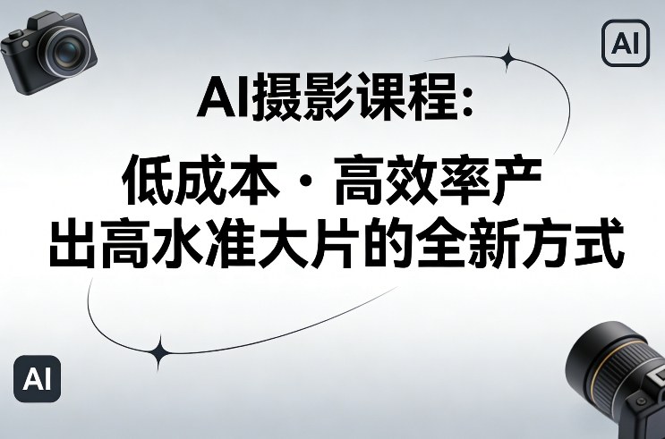 AI摄影课程，低成本高效率产出高水准大片的全新方式-AI学习资源网