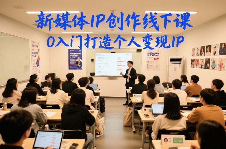 新媒体IP创作线下课，0入门打造个人变现IP-AI学习资源网