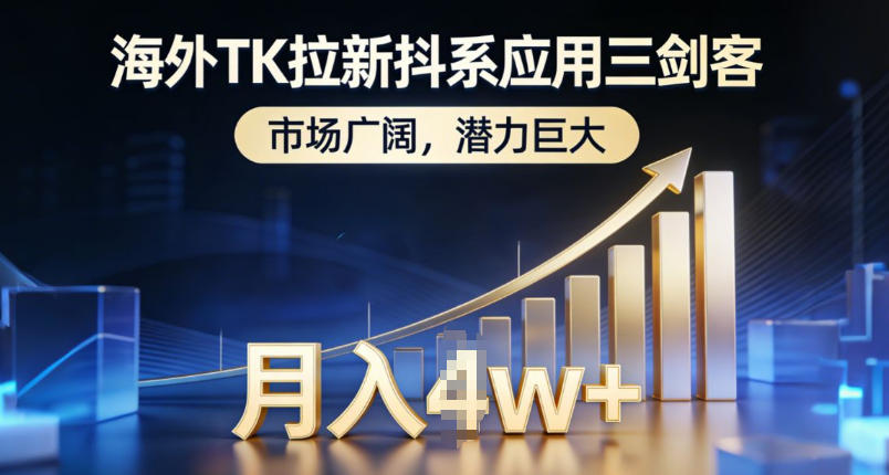 海外TK拉新抖系应用三剑客，市场广阔，潜力巨大，月入1w+-AI学习资源网