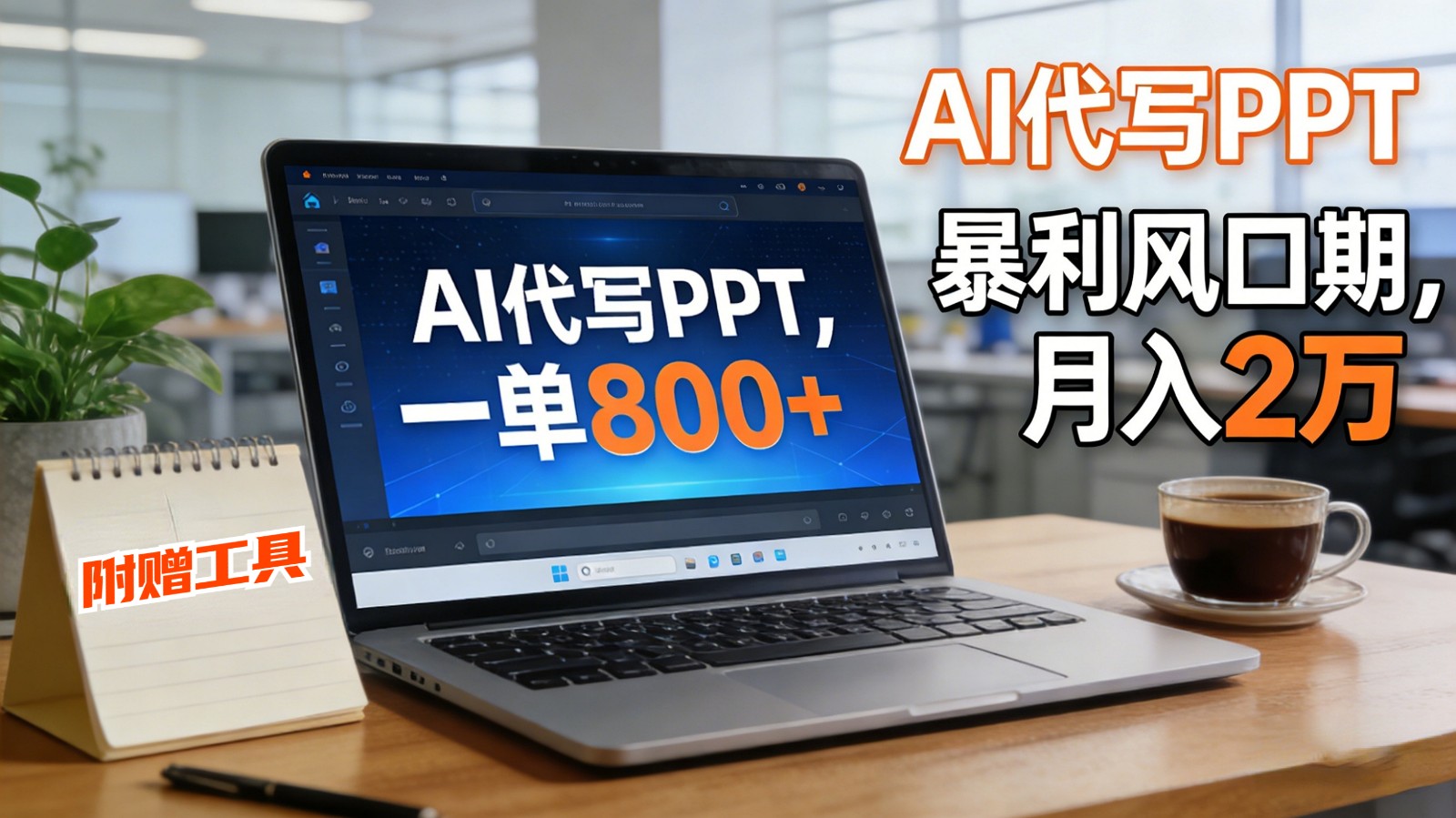 AI 代写做 PPT！一单狂赚 800+，风口期月入 2 万(工具 + 提示词直接送)-AI学习资源网