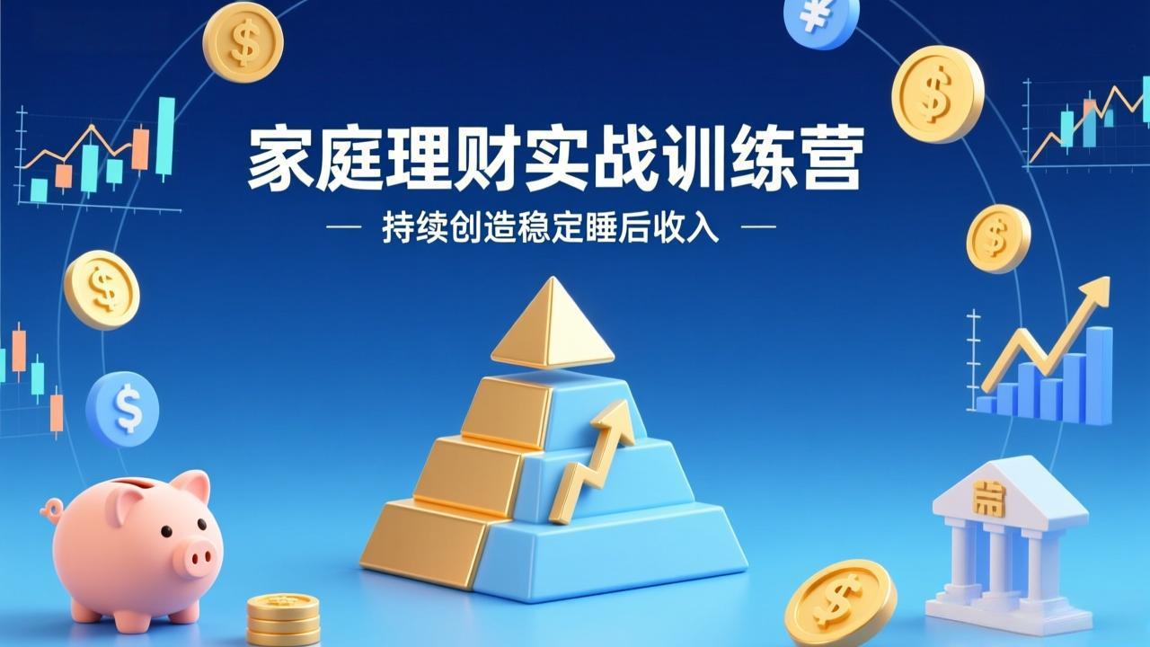 家庭理财实战训练营:从0到1建体系,三阶进阶层层递进,助你持续创造稳定睡后收入-AI学习资源网