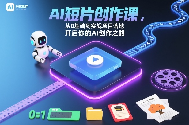 AI短片创作课，从0基础到实战项目落地，开启你的AI创作之路(更新)-AI学习资源网