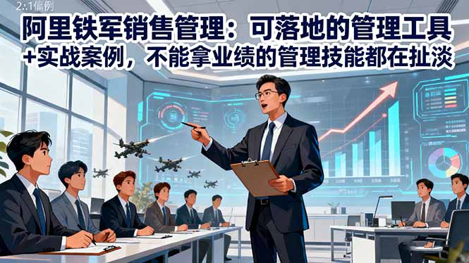 阿里铁军销售管理：可落地的管理工具+实战案例，不能拿业绩的管理都在扯淡-AI学习资源网