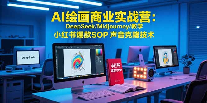 AI绘画商业实战营：DeepSeek/Midjourney/教学 小红书爆款SOP 声音克隆技术-AI学习资源网