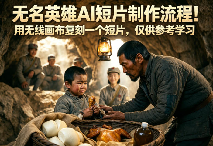 无名英雄AI短片制作流程!用无线画布复刻一个短片,仅供参考学习-AI学习资源网
