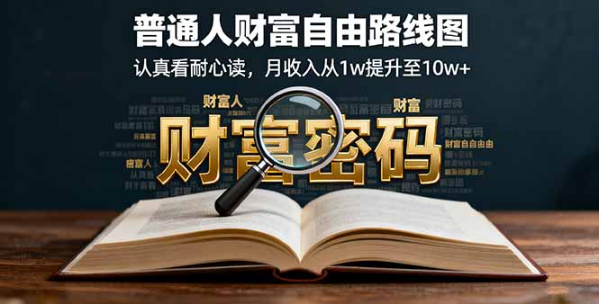 某付费文：普通人财富自由路线图，认真看耐心读，月收入从1w提升至10w+-AI学习资源网