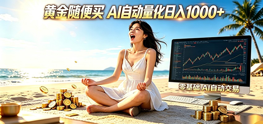 黄金随便买？AI自动外汇量化交易 在家当皇帝 日入1000+-AI学习资源网