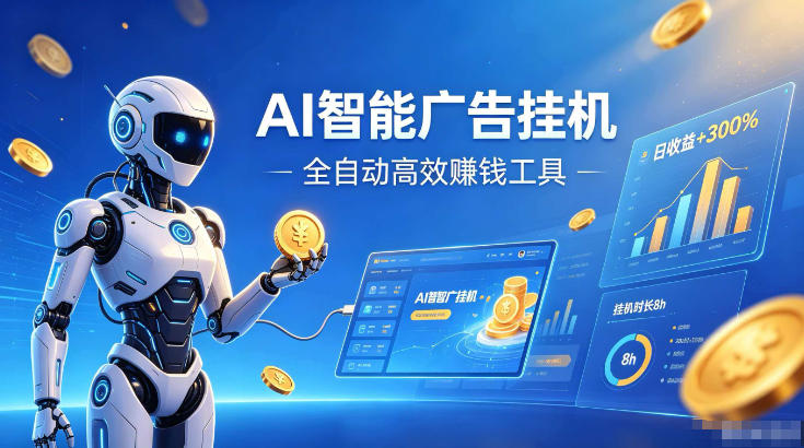 AI智能广告挂G，在家自动賺收益，全程无需人工操作、不用直播、不用拉人【揭秘】-AI学习资源网
