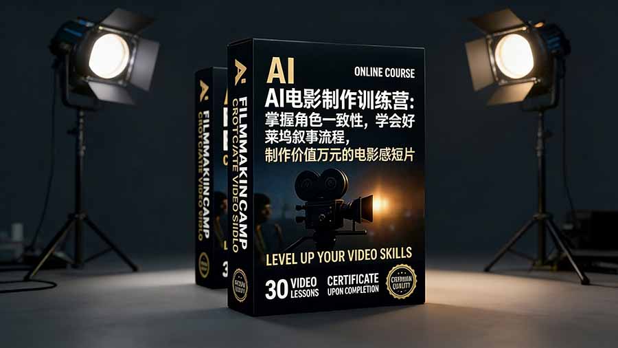 AI电影制作训练营：掌握角色一致性，学会好莱坞叙事流程，制作价值万元的电影感短片-AI学习资源网
