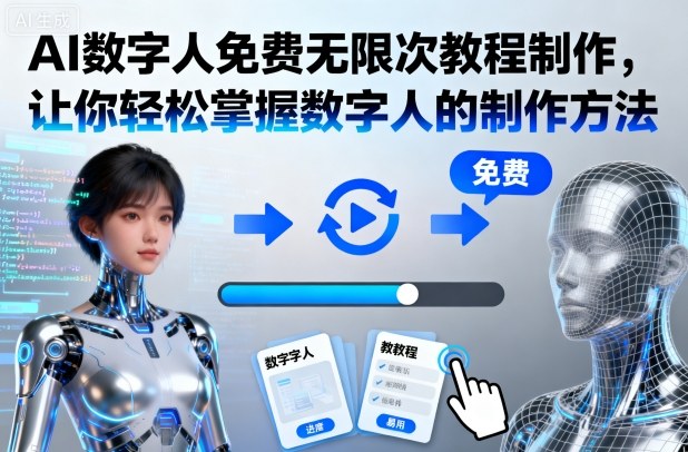 AI数字人免费无限次教程制作，让你轻松掌握数字人的制作方法-AI学习资源网