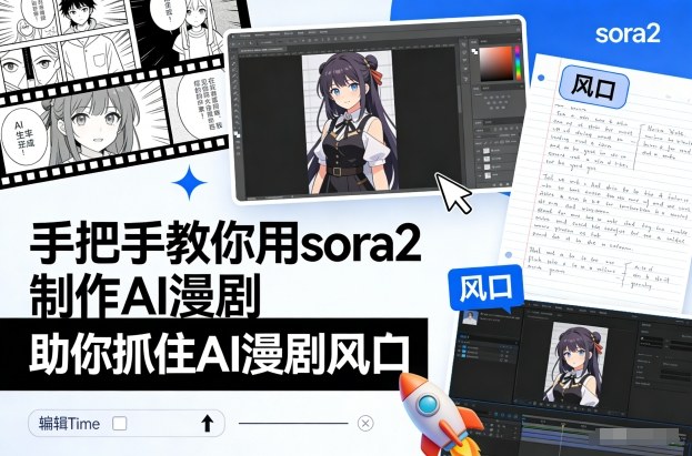 手把手教你用sora2制作AI漫剧,助你抓住AI漫剧风口-AI学习资源网