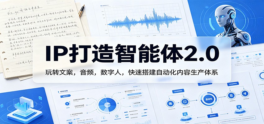 IP打造智能体2.0：玩转文案，音频，数字人，快速搭建自动化内容生产体系-AI学习资源网