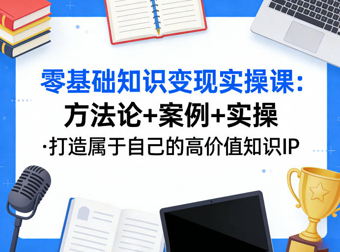 零基础知识变现实操课,方法论+案例+实操,打造属于自己的高价值知识IP-AI学习资源网