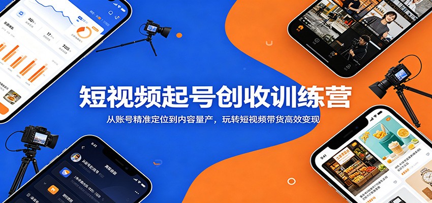 短视频起号创收训练营：从账号精准定位到内容量产，玩转短视频带货高效变现-AI学习资源网