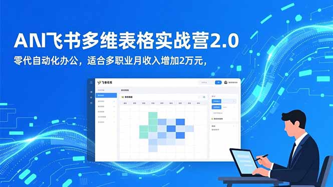 AI+飞书多维表格实战营2.0：零代码自动化办公，适合多职业月收入增加2万元-AI学习资源网