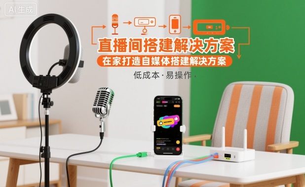 直播间搭建解决方案，在家打造自媒体搭建解决方案-AI学习资源网