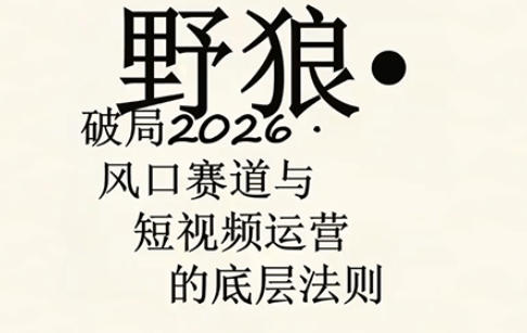 野狼团队·多平台实操运营课，覆盖AI口播、服装、好物、漫剪等热门玩法(更新4月)-AI学习资源网