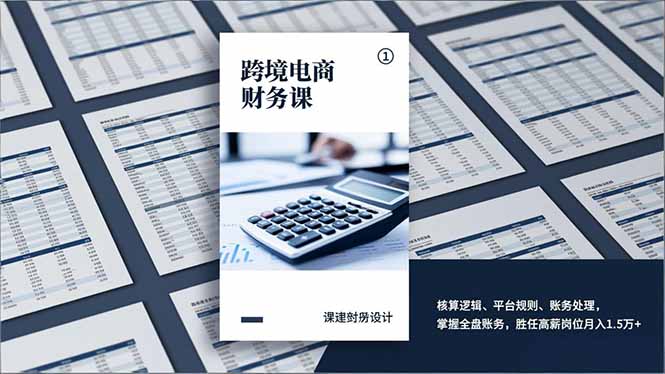 跨境电商财务课，核算逻辑、平台规则、账务处理，掌握全盘账务，胜任高薪岗位月入1.5万+-AI学习资源网