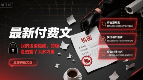 最新付费文：我的这些提醒，的确是透露了太多内幕-AI学习资源网