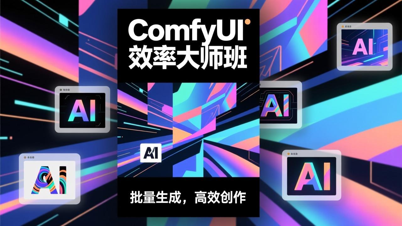 ComfyUI效率大师班：工作流搭建，批量生成，将个人AI出图效率提升5-10倍，月接单收入1-3万-AI学习资源网