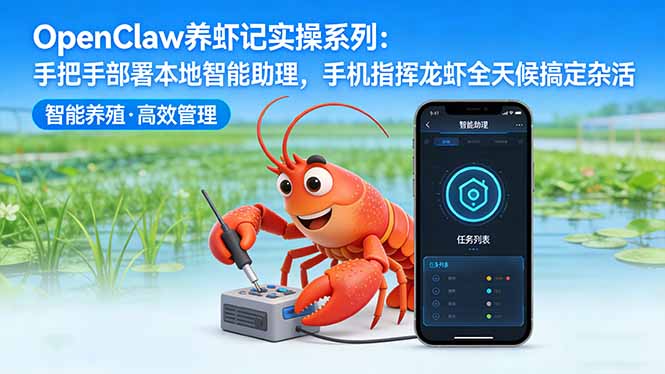 OpenClaw养虾记实操系列-更新：手把手部署本地智能助理，手机指挥龙虾全天候搞定杂活-AI学习资源网